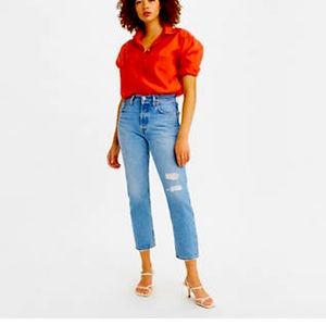 Levi’s 501 Original Cropped jeans, Luxor wash